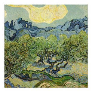 Landschap met Olive Vincent Willem van Gogh Post Perfect Poster