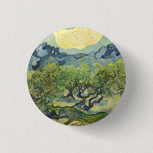 Landschap met Olive Vincent Willem van Gogh Ronde Button 3,2 Cm (Voorkant)