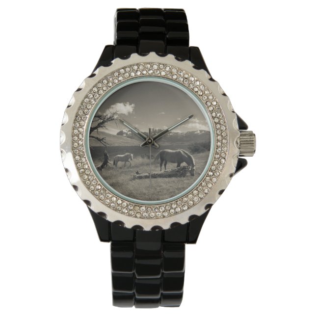 Landschap met paarden horloge (Voorkant)