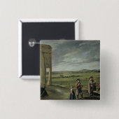Landschap met pachters, c.1640 vierkante button 5,1 cm (Voorkant /achterkant)