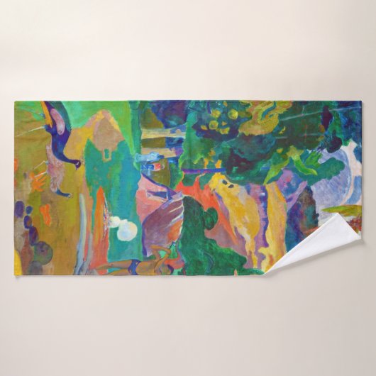Landschap met pacocks, Gauguin Badhanddoek (Badhanddoek)