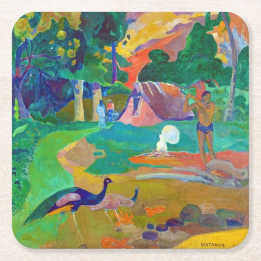 Landschap met pacocks, Gauguin Kartonnen Onderzetters (Voorkant)