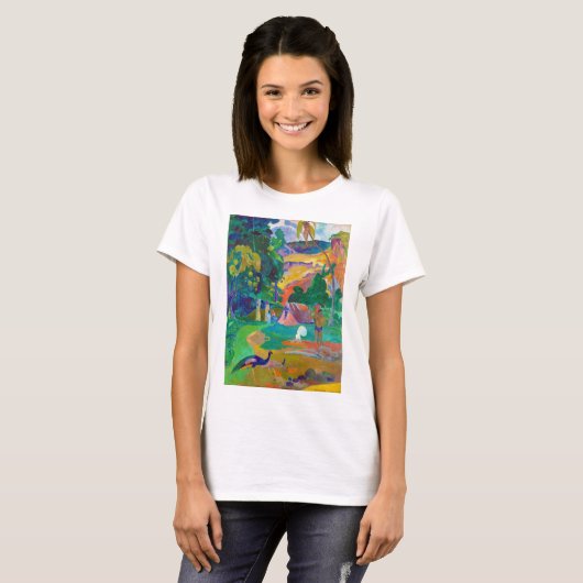 Landschap met pacocks, Gauguin T-shirt (Voorkant volledig)