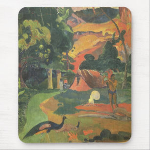 Landschap met pauwen van Paul Gauguin Muismat