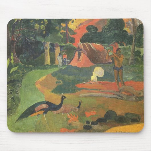Landschap met pauwen van Paul Gauguin Muismat (Voorkant)