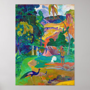 Landschap met Peacocks, Gauguin Poster