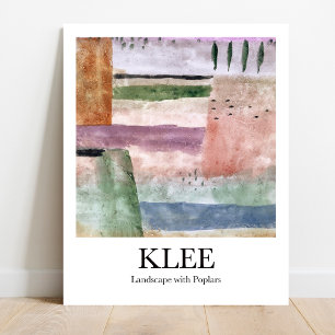 Landschap met poplars door Paul Klee Poster