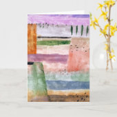 Landschap met poplars - Paul Klee - Abstracte kuns Kaart (Gele Bloem)