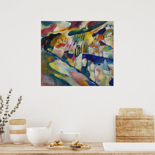 Landschap met Regen door Vasily Kandinsky Poster (Keuken)