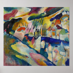 Landschap met Regen door Vasily Kandinsky Poster