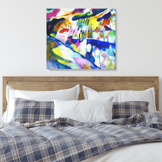Landschap met Regen door Wassily Kandinsky Canvas Afdruk (Insitu (Slaapkamer))