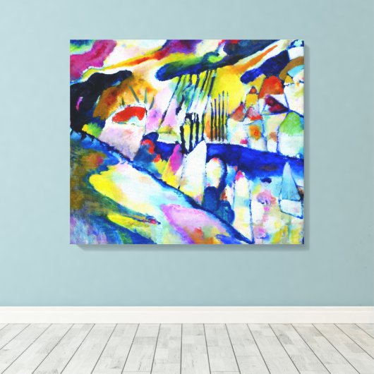 Landschap met Regen door Wassily Kandinsky Canvas Afdruk (Insitu (Houten vloer))