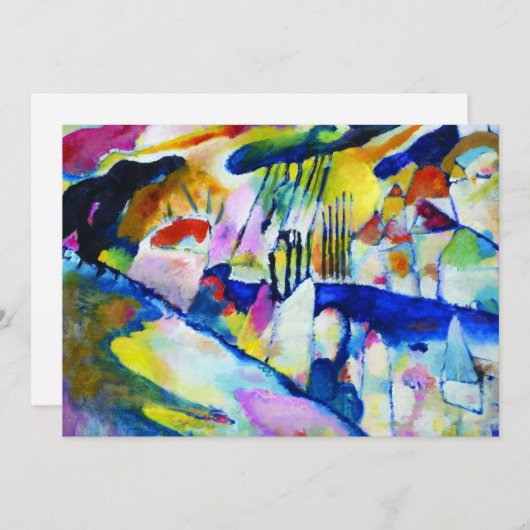 Landschap met Regen door Wassily Kandinsky Kaart (Voorkant / Achterkant)
