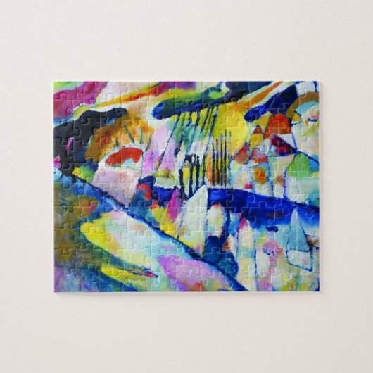 Landschap met Regen door Wassily Kandinsky Legpuzzel (Horizontaal)