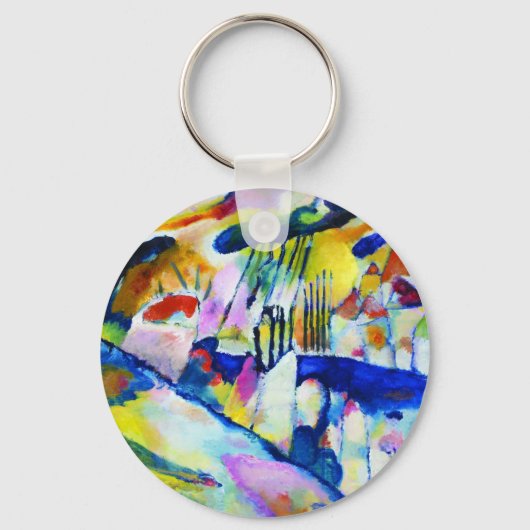 Landschap met Regen door Wassily Kandinsky Sleutelhanger (Voorkant)