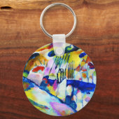 Landschap met Regen door Wassily Kandinsky Sleutelhanger (Achterkant)
