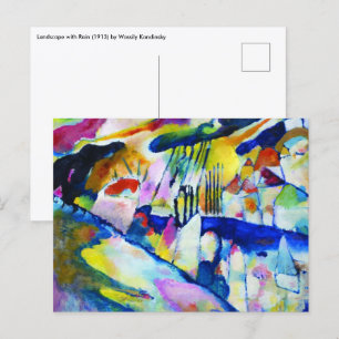 Landschap met regen van Wassily Kandinsky Briefkaart
