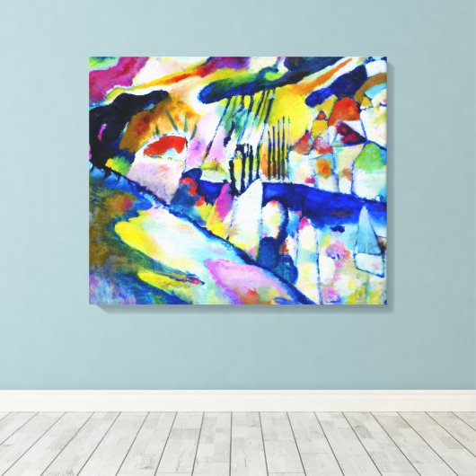 Landschap met regen van Wassily Kandinsky Canvas Afdruk (Insitu (Houten vloer))