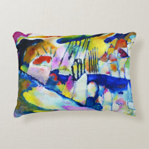 Landschap met regen van Wassily Kandinsky Decoratief Kussen