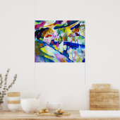 Landschap met regen van Wassily Kandinsky Poster (Keuken)