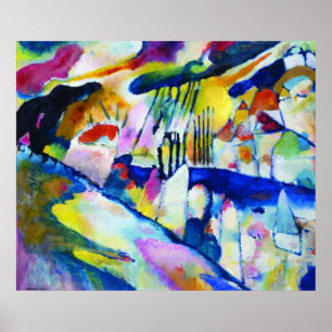 Landschap met regen van Wassily Kandinsky Poster