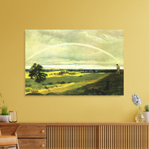Landschap met regenboog, beroemd kunstwerk, canvas afdruk