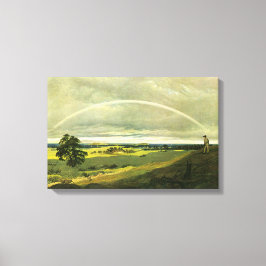 Landschap met regenboog (door Caspar David Friedri Canvas Afdruk