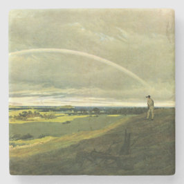Landschap met regenboog (door Caspar David Friedri Stenen Onderzetter