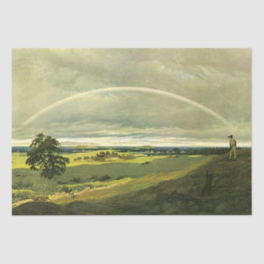 Landschap met regenboog (door Caspar David Friedri Tissuepapier (Voorkant)