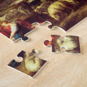 Landschap met regenboog (olie op doek) legpuzzel (Zijkant)