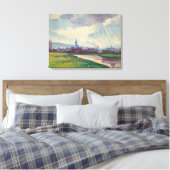 Landschap met rivier (door Maximilien Luce) Canvas Afdruk (Insitu (Slaapkamer))