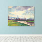 Landschap met rivier (door Maximilien Luce) Canvas Afdruk (Insitu (Houten vloer))