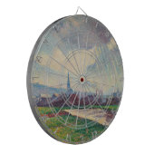 Landschap met rivier (door Maximilien Luce) Dartbord (Voorkant Links)