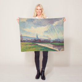 Landschap met rivier (door Maximilien Luce) Fleece Deken