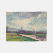 Landschap met rivier (door Maximilien Luce) Fleece Deken (Voorkant (Horizontaal))