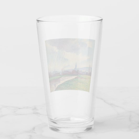 Landschap met rivier (door Maximilien Luce) Glas (Achterkant)