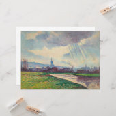 Landschap met rivier (door Maximilien Luce) Kaart (Voorkant / Achterkant in situ)