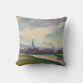 Landschap met rivier (door Maximilien Luce) Kussen