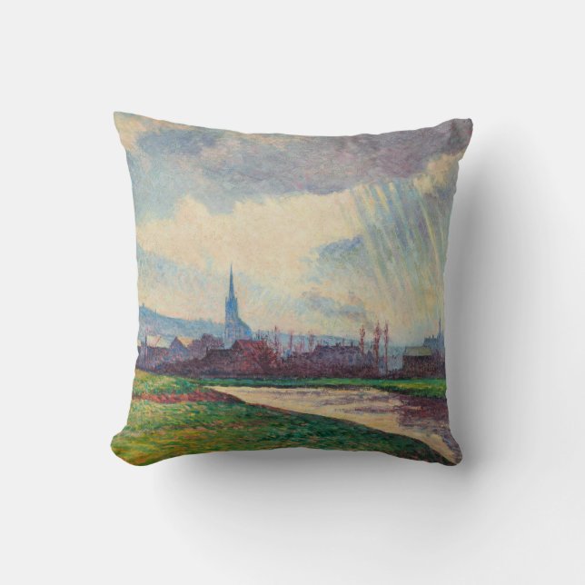 Landschap met rivier (door Maximilien Luce) Kussen (Voorkant)