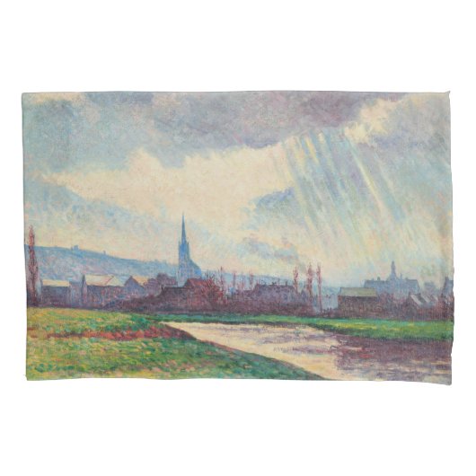 Landschap met rivier (door Maximilien Luce) Kussensloop (Voorkant-Links)