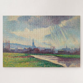 Landschap met rivier (door Maximilien Luce) Legpuzzel