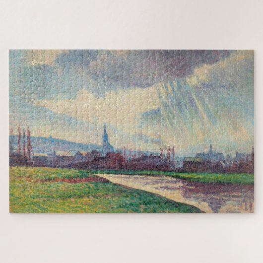 Landschap met rivier (door Maximilien Luce) Legpuzzel (Horizontaal)