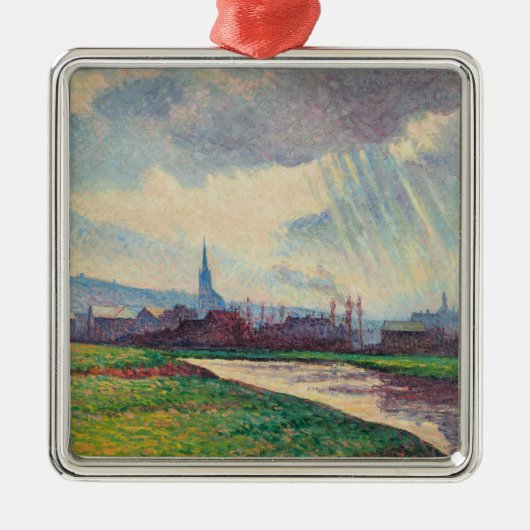 Landschap met rivier (door Maximilien Luce) Metalen Ornament (Voorkant)
