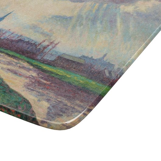 Landschap met rivier (door Maximilien Luce) Snijplank (Hoek)