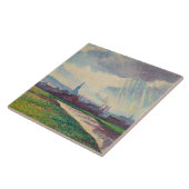 Landschap met rivier (door Maximilien Luce) Tegeltje (Zijkant)