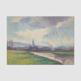 Landschap met rivier (door Maximilien Luce) Tissuepapier