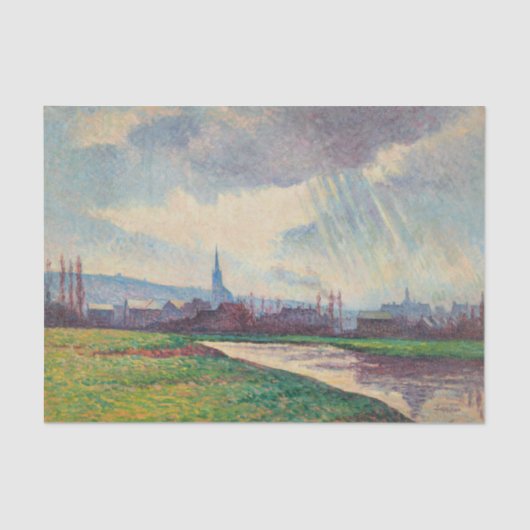 Landschap met rivier (door Maximilien Luce) Tissuepapier (Voorkant)