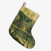 Landschap met rivier en brug: Spring Morning Grote Kerstsok (Voorkant (Hangend))