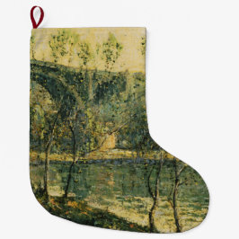 Landschap met rivier en brug: Spring Morning Grote Kerstsok