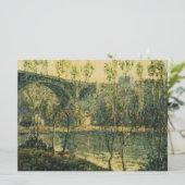 Landschap met rivier en brug: Spring Morning Kaart (Staand voorkant)